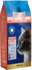 Sucha Karma dla kota Ortín Premium  łosoś z ryżem  10 kg  Odkłaczająca